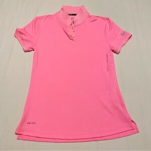 Nike Golf Dri Fit Women's Pink Polo Shirt Size Small Tshirt